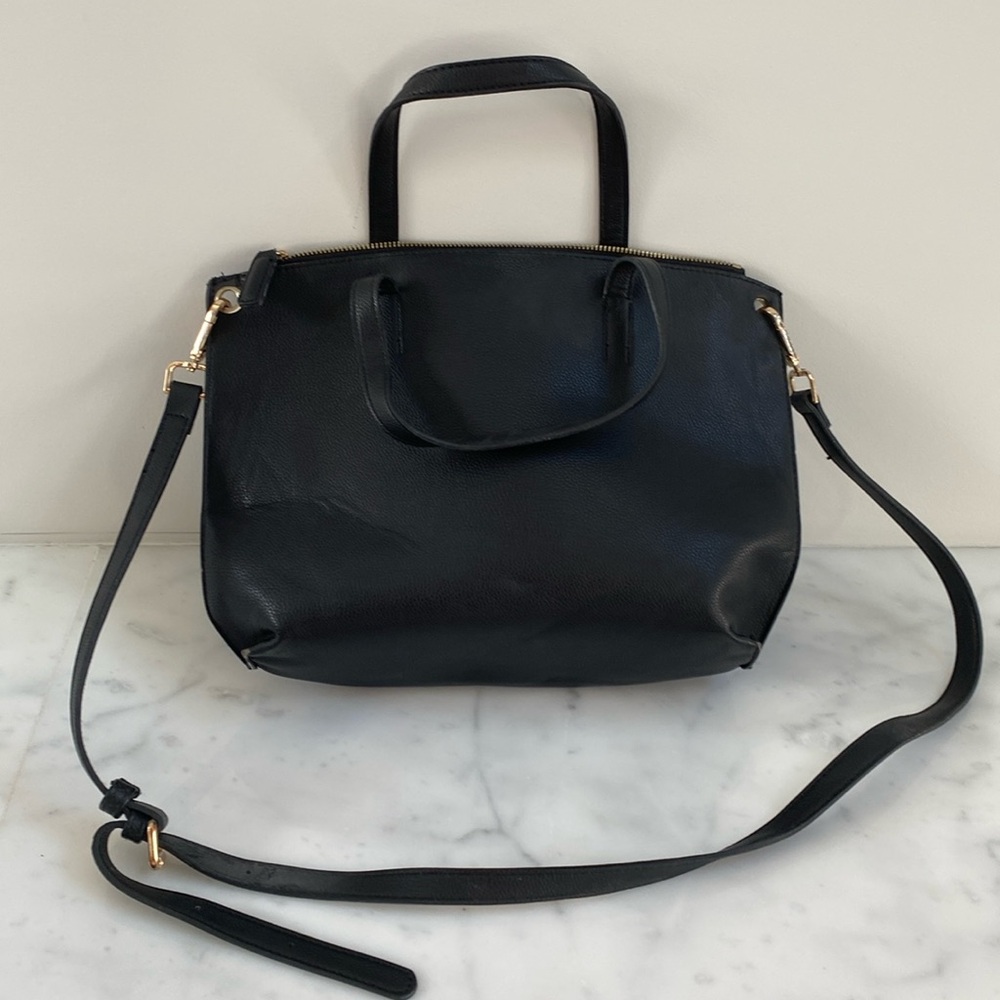 Vegan leather black bag